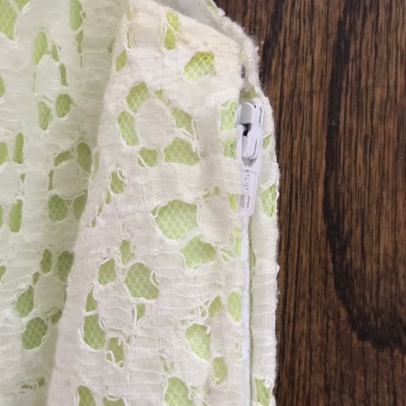 Bonnie Young Designer Neon Yellow + Lace Dress